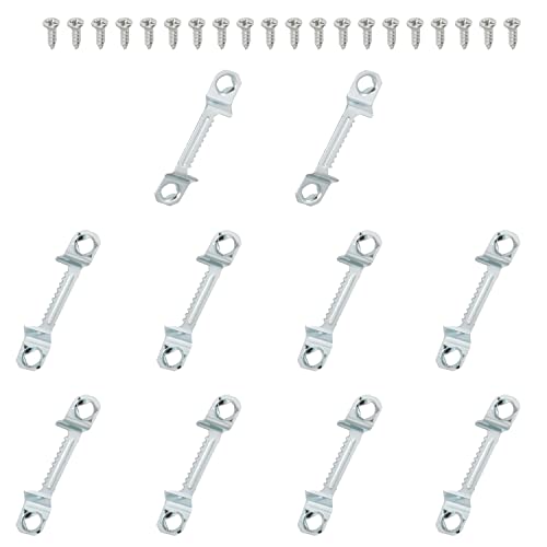 Image of MroMax 100PCS Sawtooth Picture Hangers Iron Picture Hangers 1.69 inch x 0.31 inch Double Hole Picture Frames Hangers for Hanging Clock Paintings Artwork Picture Frame Hook Photos Silver