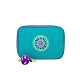 Estojo Escolar Kipling 100 Pens Rainbow Pop Verde Água