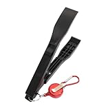 ピットライフ フィッシュグリップ リール＆カラビナ付き 魚ばさみ 軽量ハサミ型 魚つかみ器 コンパクト収納 滑り止め構造 釣り具 ブラック