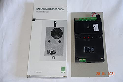 Schneider Electric Ritto Einbau-Lautsprecher für Türstationen und Briefkastensysteme, einstellbare Lautstärke, 12 Klingeltasten, schwarz, Artikelnummer 1492102