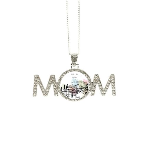 Collier gratte-ciel Macao en taille M pour femme pendentif Chine