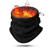 [Freeluck] ネックウォーマー メンズ レディース ネックガード 防寒防風 秋冬 極めた暖かさ ふわふわ裏起毛 軽量 調節コードつき ネックウォーマー スポーツ 自転車/バイク/アウトドア/スノボ 男女兼用（ブラック）