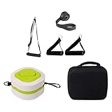 Qianly Máquina de Cable portátil con Bomba de Gimnasio de Resistencia Ajustable para antebrazos, Verde