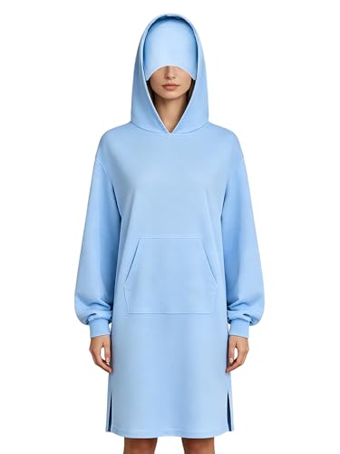 Masque intégré sweat capuche et robe tennis femme sport à manches longues