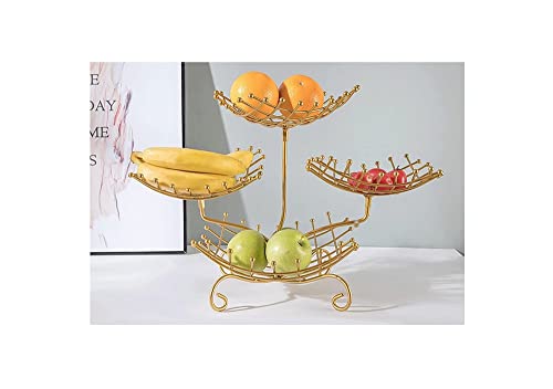 Frutero de estilo europeo, multicapa, plato de frutas para sala de estar, cuenco de frutas creativo y moderno para el hogar, cesta de verduras
