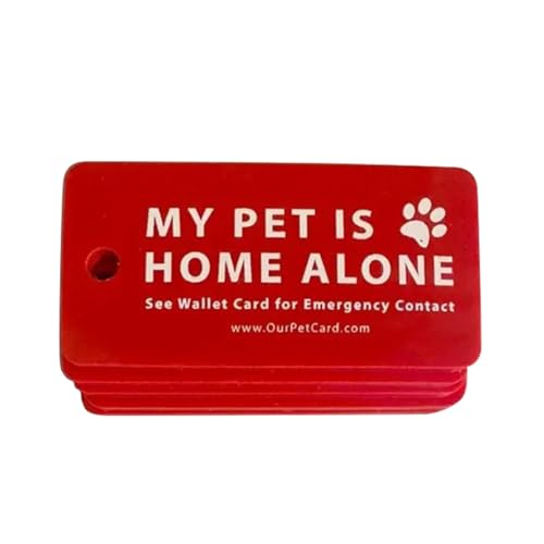 Pets are Home Alone Alert Key Tags Keychain Contact Writable Pet Wallet Tags Key Tags Keychain