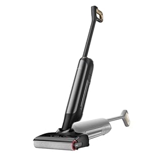 Mova M10 Aspirateur eau et poussière, portée à plat de 180°, flexible et pivotant à 90°, poids de 0,9 kg en main, lavage de brosse 75 °C + séchage air chaud 5 min, anti-anchevêtrement,aspiration 18kPa