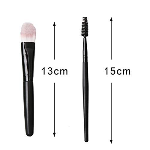 ZHIYE Makeup Brushes ZHIYE Make up Brush Set 20 PCs Professional Face Eyeliner for Foundation Blush Concealer Eyeshadow with Travel Black