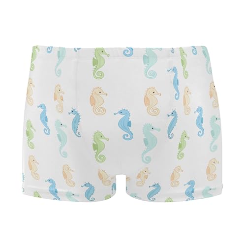 Cute Seahorse Mens Swim Trunk Swimwear Bathing Suit Swim Brief Square Leg Board Short S B0404647