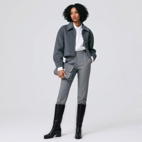 Knee High Boots for Women 2.56" Chunky Heel Round Toe Side Zipper Fall Winter Dress Tall Boots for Women4