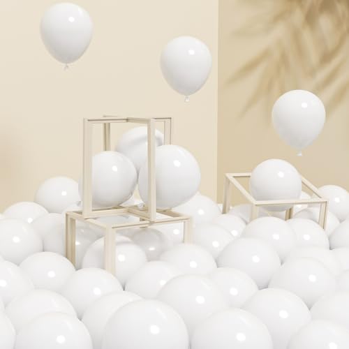 Image of Awenztech 120pcs 5 inch White Latex Balloons