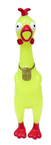 Animolds Squeeze Me Rubber Chicken Toy | Screaming Rubber Chickens For Kids | Novelty Squeaky Toy Chicken (Glow In The Dark 4 Pack) #TOP2