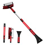 Snow Brush Ice Scoop Detachable Removal Snow Brush for Car Remover Snow Brush and Ice Handle Snow for Car Ice Removing Snow : Pp Plastic Red