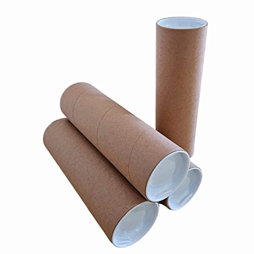 Tubo Postal de Papelão 7x23 A4 Tampa Plástica - 4 Unidades