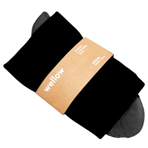Image of Wellow Knee High Compression Socks for Men & Women - Made with Viscose from Bamboo, Swelling & Pregnancy Support
