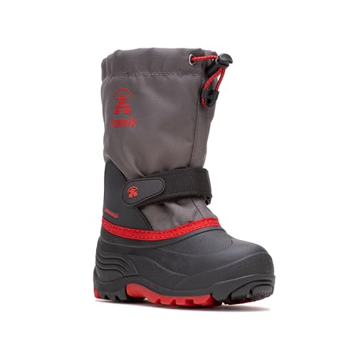 Kamik Kids Waterbug 5, Waterproof Winter Boots,Charcoal,9T
