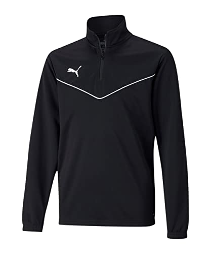 PUMA teamRISE Halfzip Sweatshirt Kids schwarzweiss, 140 Kinder