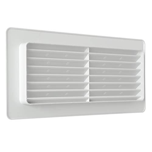 La Ventilation C229B Gitter Endstück 256 x 126 mm aus ABS zum Einbau Farbe Weiß