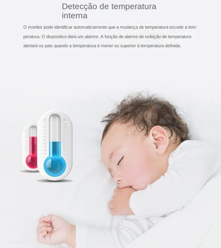 Monitor de bebê sem fio de 3,5 polegadas, dispositivo de cuidados de segurança para idosos, intercom