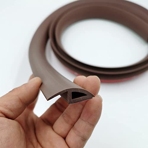 Zeyue 6.56Ft Floor Mats Edge Reducer,Carpet Tile Straight Edge Threshold Transition Strip,Hardwood Floor Edging Trim Vinyl,Beveled Edge Ramp Edge Guard For Use With 3/8" Thick Rubber Flooring Brown #TOP3