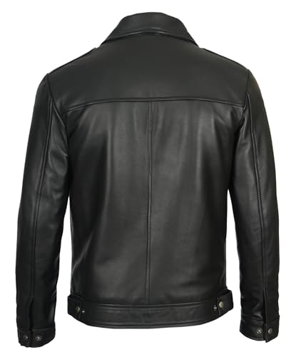 Image of Decrum Vintage Style Real Lambskin Leather Jacket Men