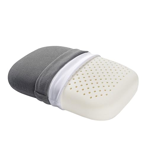 Almohada látex 35 cm x 27 cm x 12 cm lavable gris miniatura 1