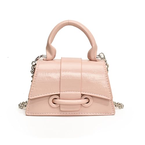 Y2K Bolsa feminina com alça superior, mini bolsas de ombro a tiracolo estilosas, clutch para coquetel, baile de formatura, Rosa