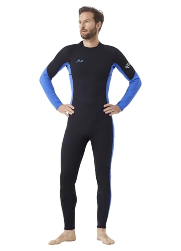 Image of Hevto Men Wetsuit 3 /2mm Neoprene Back Zipper for Surfing Diving | 16 Size Options with Regular Short and Tall Fits Wet Suit in Cold Water for Swimming Snorkeling Kayaking and SUP