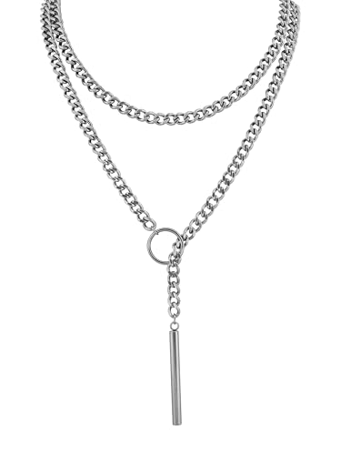 Image of Sacina Silver Tone Y Necklace