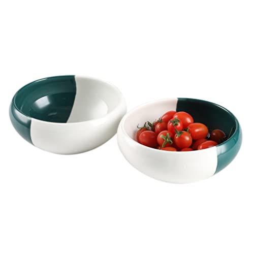 2PC Jumbo 37 Ounce Ceramic Mixing Soup Ramen Bowls Set, Ceramic Dinner Ware, Ideal for Serving from Soup, Rice, Ramen, Fruit, Ice Cream, Snacks, Cereal, Chili, to Side Dishes
