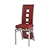 Coaster Set of 2 Los Feliz Dining Chairs, Red and Silver