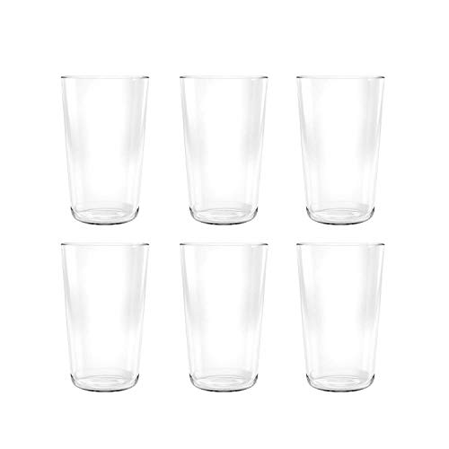 TarHong Simple Jumbo Glass, Clear, 21.4 oz, Premium Plastic, Set of 6