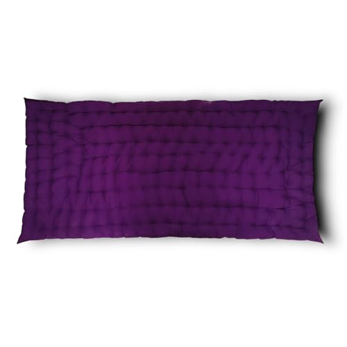 Image of ATOOTFUSION Soft Cotton Quilt Mattress Foldable for Floor Light Weight Filled Single Firm Cotton Quilt Mattress Gadda 1 Sleeping Capacity 3 x 6 ft or 72 x 36 Inches Purple