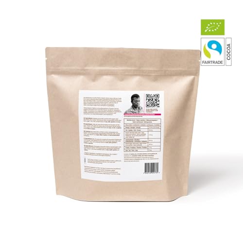 PAKKA Bio Fairtrade Schoko Kakao Nibs, 1kg, Öko & Fair schokoliert, Cacao Cocoa Nibbs Drops, direkt hergestellt und abgefüllt vom Produzenten in Kolumbien, vegan dragiert, 1000g (1er Pack)