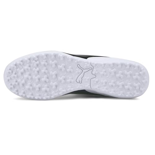 PUMA Men's KING TOP TURF TRAINING Soccer Shoe, Puma White-Puma Black-Puma White, 11