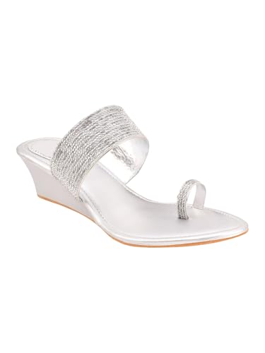 Image of SilverArrow Fashionable Stylish Ethnic Heel Sandal Wedges Sandal Sandal For Womens And Girls