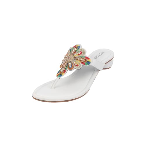 Image of Metro Women Fashion /Ethnic Embroidered Heel Slip-on Sandal