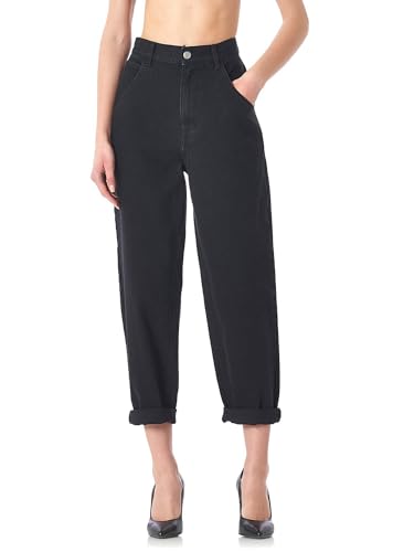Jeans Donna Nero CAFèNOIR pantalon denim femme Jj0039 coupe droite ajustée