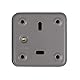 Schneider Electric GMC50S Exklusiver 2-poliger Schalter, 1 Gang, 50 A, Grau, 10 Stück