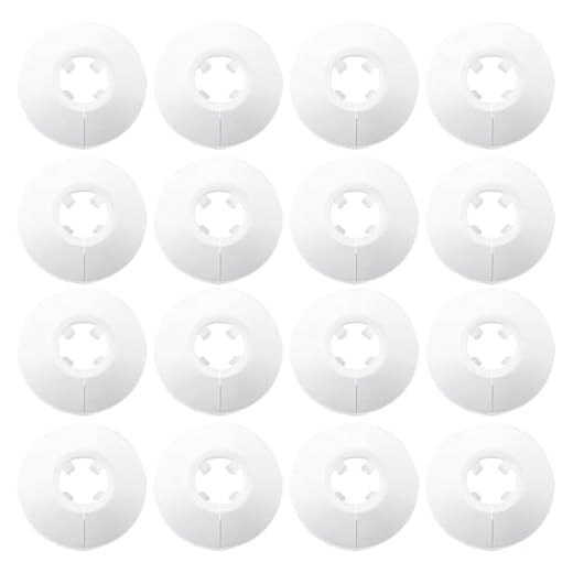 WOLMIK Lot de 16 cubiertas para tubería de radiador en plástico blanco para tubos de radiador - Para tubos de 14 a 16 mm de diámetro