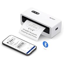 iDPRT Shipping Label Printer 4x6 Bluetooth Thermal Label Printer for Small Business and Shipping Package, Support Android, iPhone, Windows, macOS, Widely Used for Amazon, Shopify, Ebay, White