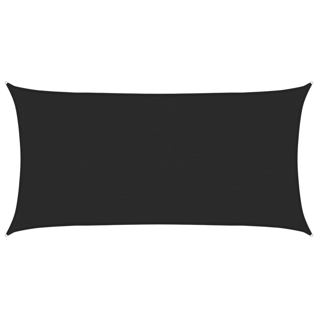 vidaXL Sunshade Sail Sun Sail Trap Sunscreen Sunshade Sail Patio Shade Shade Canopy Outdoor Garden Patio 160 g/m² Black 2.5x5 m HDPE — image 1