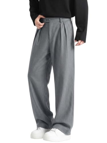 Image of Linen Pants for man | Relaxed Fit Korean Pants | Gurkha Trouser | Lower for Men | Elastic Waist Bottom wear | Straight Fit Casual Trousers | Formal Pant for Office & Wedding
