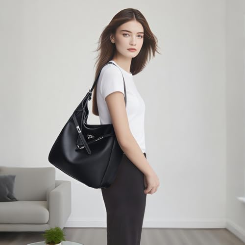 Bolso Hobo de Cuero Genuino para Mujer miniatura 2