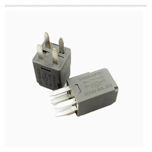 Relais 12V DC 20A PA66-GF33 thermique à 4 broches pour boîte à fusibles auto