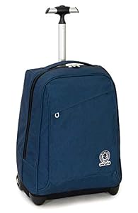 Trolley Invicta Benin Eco-Material, Verde, 35 Lt, 2in1 Zaino con Sollevamento Spallacci per uso Trolley, Scuola & Viaggio Verde (Verdone)