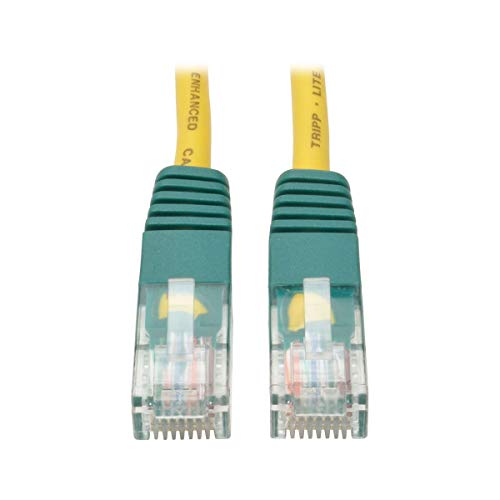 Tripp Lite Cat5e 350MHz Molded Cross-Over Patch Cable RJ45 M/M - Yellow, 25FT