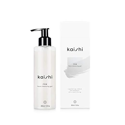 Kaishi - Gel limpiador facial de arroz Rice para refrescar, matificar y unificar el tono de la piel, 200 ml