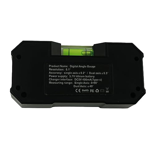 Inclinómetro digital DualAxis 4x90° con base y transferencia de datos miniatura 7