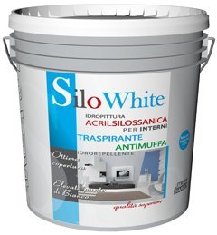 Idropittura acrilsilossanica antimuﬀa per interni, con eccezionale punto di bianco 14 LT